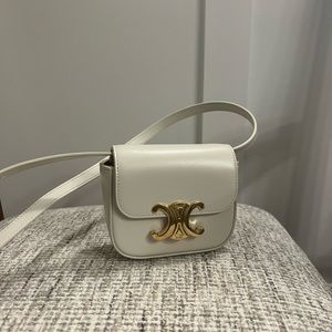 NWT CELINE MINI TRIOMPHE IN SHINY CALFSKIN